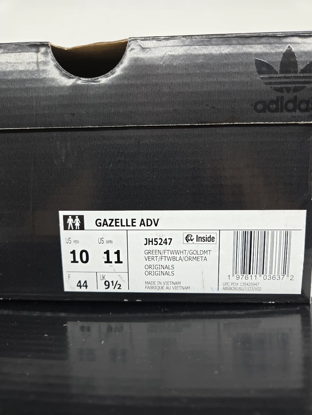 adidas Men's Gazelle ADV JH5247 Green White Shoes Size 10 New